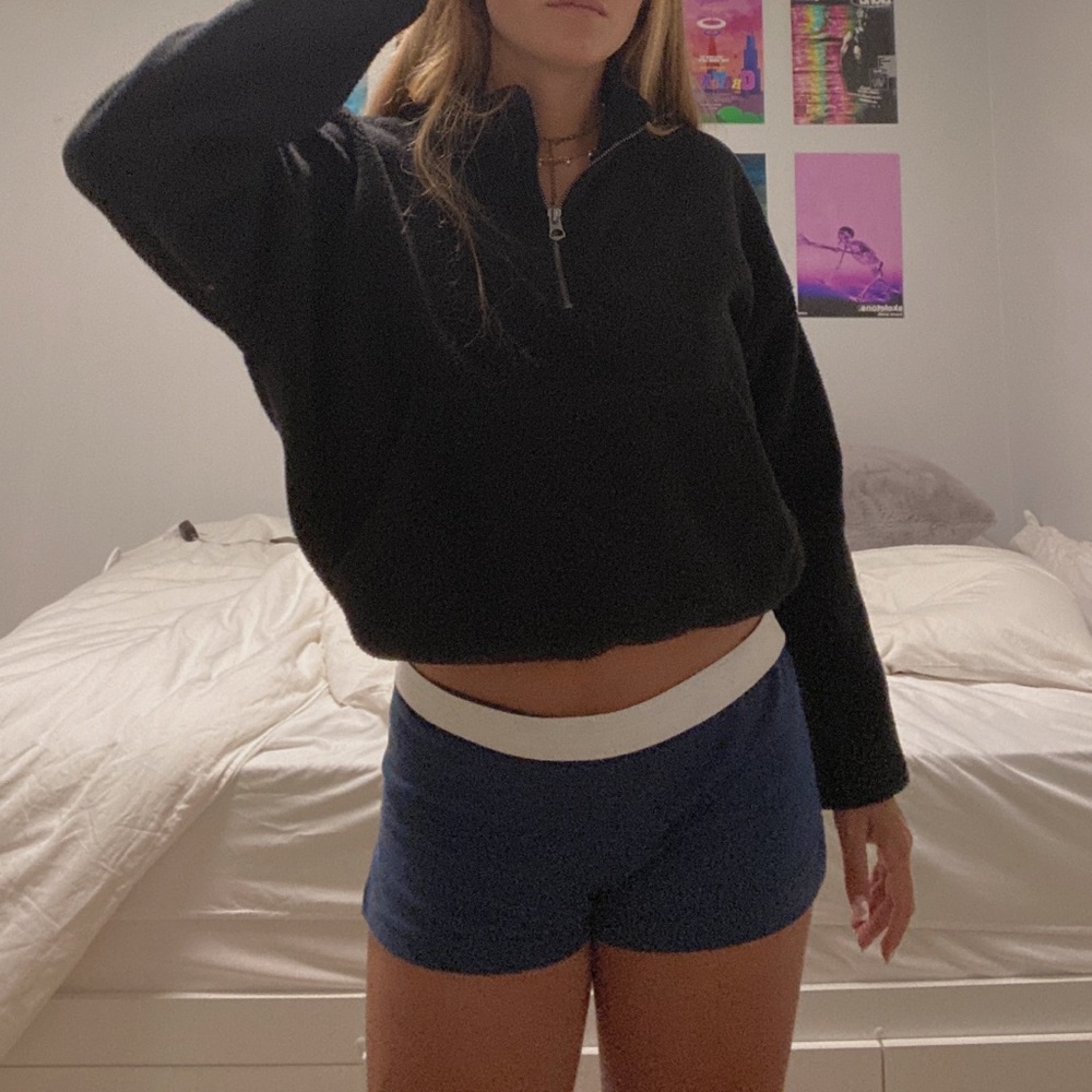 cropped quarter zip